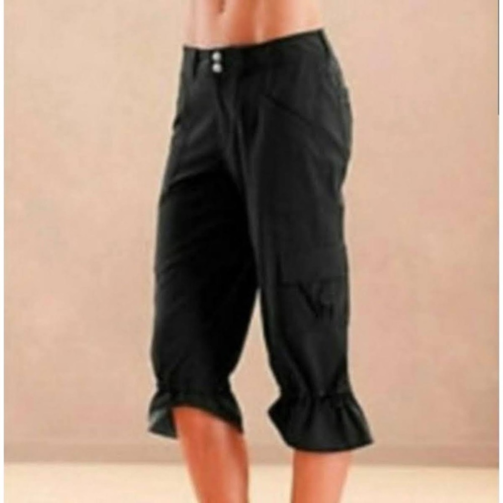 Athleta Dipper Capri Crop Cargo Pant, Black, Sz 10